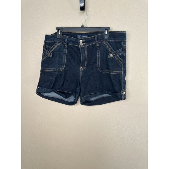 Sandpiper Womens Denim‎ Shorts 20 mid rise cotton button zipper summer pull on - Picture 1 of 7